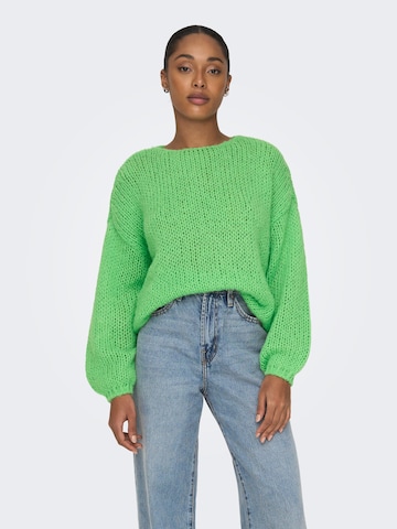 ONLY Sweter 'NORDIC LIFE' w kolorze zielony