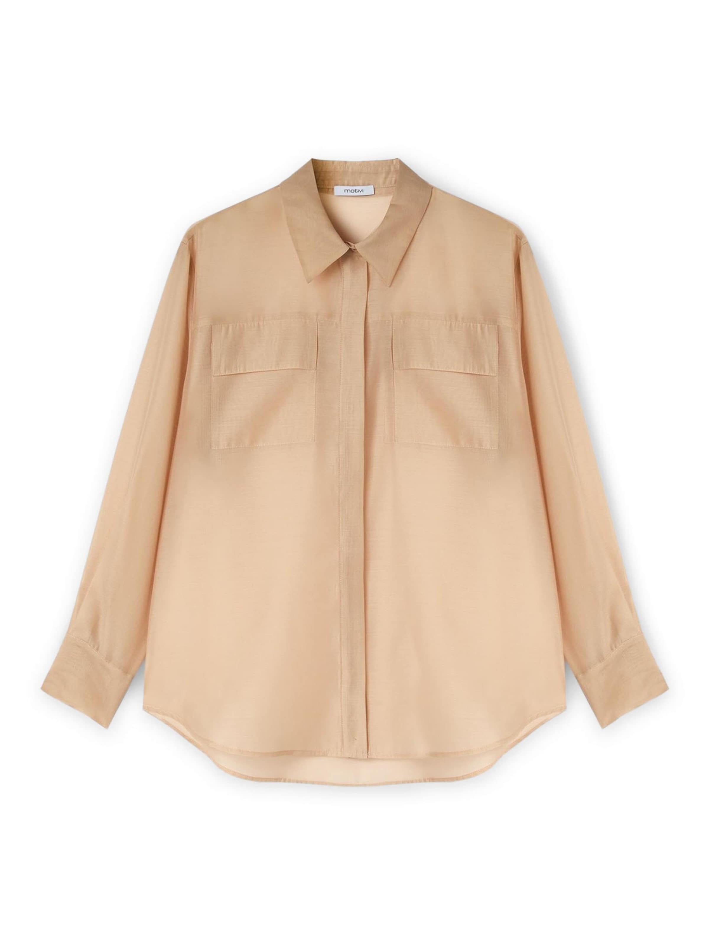 MOTIVI Shirt in Beige: voorkant