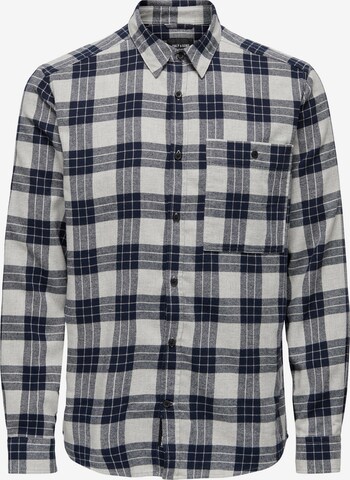 Regular fit Camicia 'BONE' di Only & Sons in blu: frontale