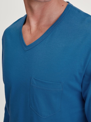 CALIDA Long Pajamas 'Relax Imprint' in Blue
