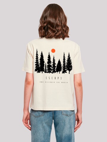 T-shirt 'Escape Discover the World Forest' F4NT4STIC en beige