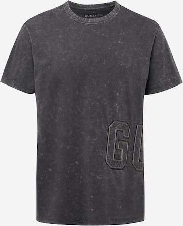 GUESS - Camiseta en negro: frente