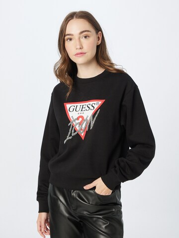 GUESS - Sweatshirt em preto: frente