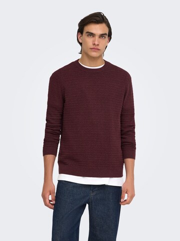 Pullover 'ONSLoui' di Only & Sons in rosso: frontale