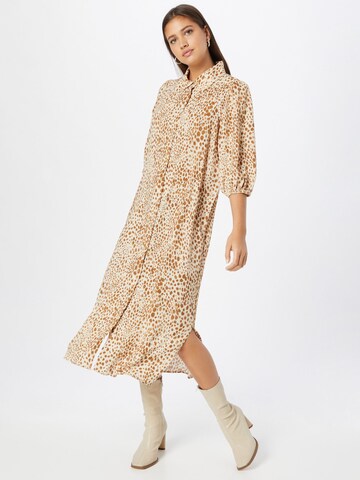 Rich & Royal Shirt Dress in Beige: front