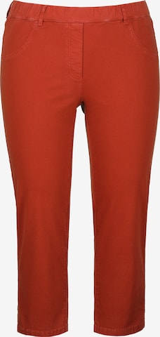 Ulla Popken Skinny Jeggings '806252' in Rood: voorkant