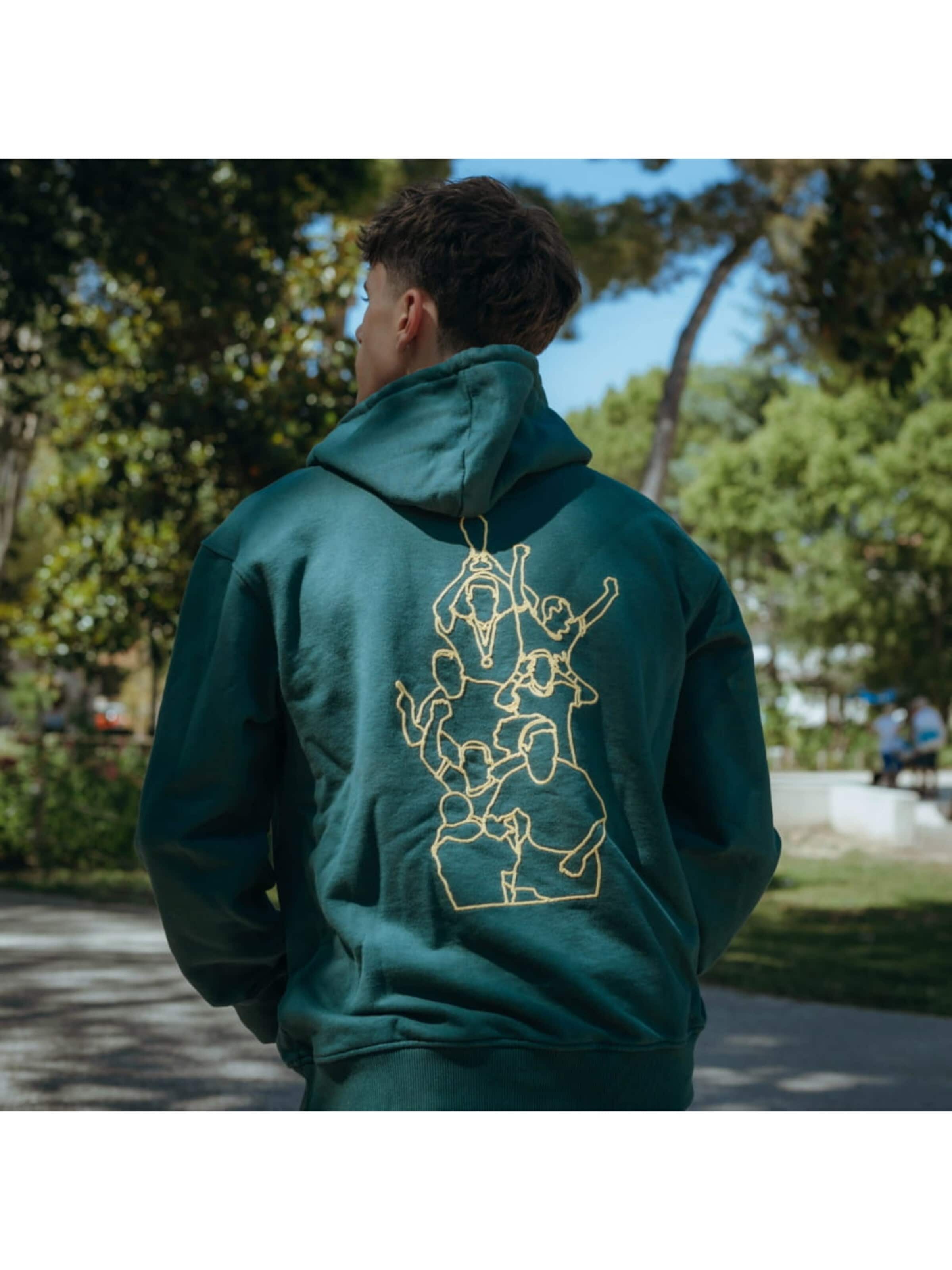 COPA FOOTBALL Trui 'Brazil Legends Geborduurde Hoodie' in Groen