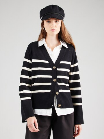 PIECES Knit cardigan 'PCSia' in Black: front