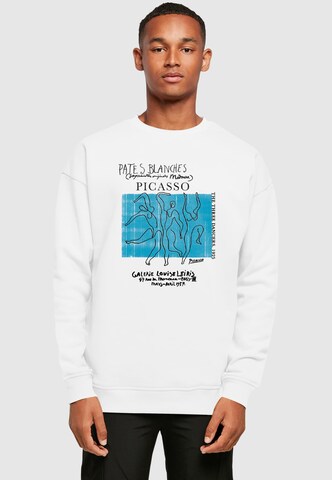 Merchcode Sweatshirt 'Apoh - Picasso Three Dancers' in Weiß: Vorderseite