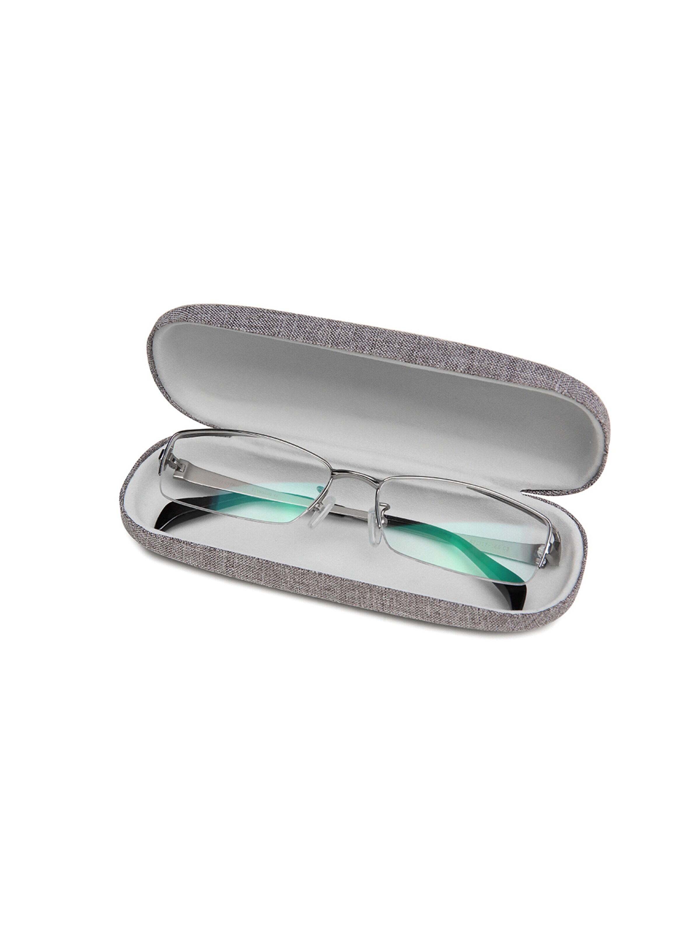 Kono Sunglasses 'Multi-size Universal Eyewear Protective Case Durable Lightweight Hard KONO Glasses Holder Safe Spring Closure for Men Women Kids Home Office Travel Use Multiple Colors Available' in Grey: front