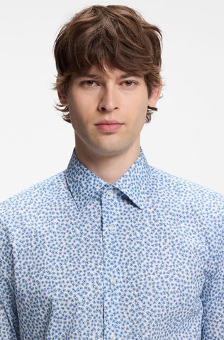 BOSS Slim fit Button Up Shirt in Blue
