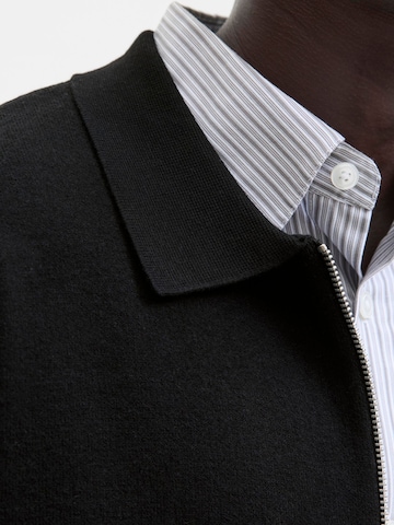 JACK & JONES Gebreid vest in Zwart