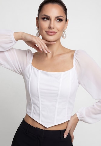 Chemisier faina en blanc