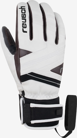 REUSCH Athletic Gloves 'Henrik Kristoffersen' in White