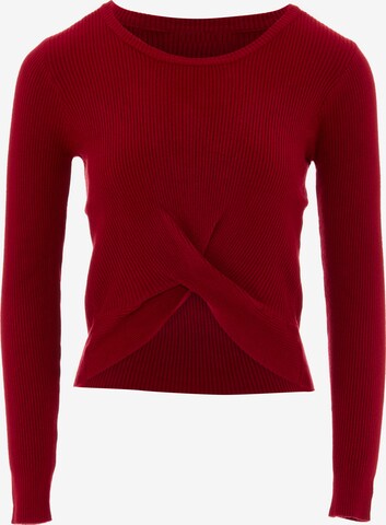 Pull-over NALLY en rouge : devant