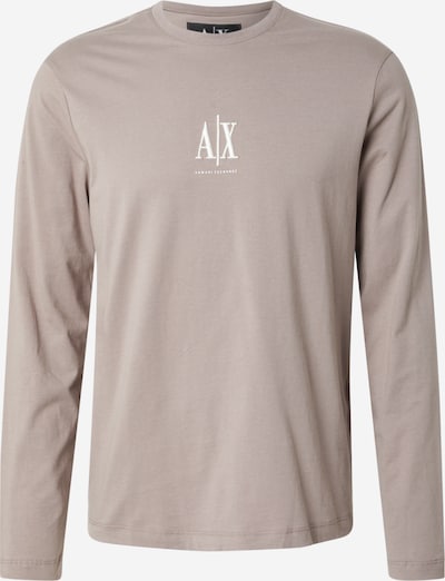ARMANI EXCHANGE Majica u tamno bež / bijela, Pregled proizvoda