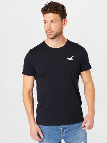 melns HOLLISTER T-Krekls: no priekšpuses