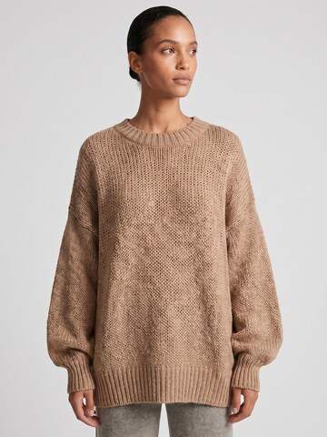 americandreams Oversized sweater 'Pepper' in Brown: front