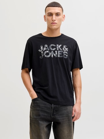 JACK & JONES Koszulka 'JJEJEFF' w kolorze czarny: przód
