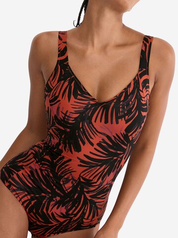 TRIUMPH Badeanzug ' Red Label Summer Palm ' in Orange