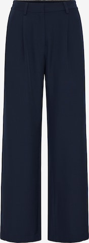 ICHI Pleated Pants 'IHFAVA' in Blue: front