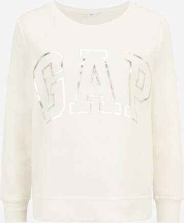 Sweat-shirt Gap Petite en blanc : devant