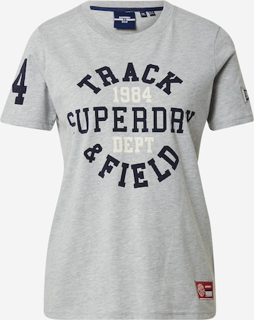 T-shirt 'Collegiate Athletic Union' Superdry en gris : devant