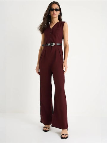 Bianco Lucci Jumpsuit in Rot