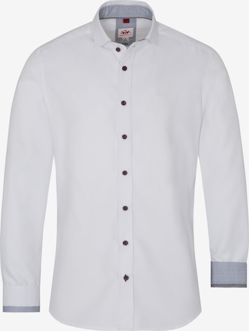 SPIETH & WENSKY Regular fit Traditional button up shirt in White: front