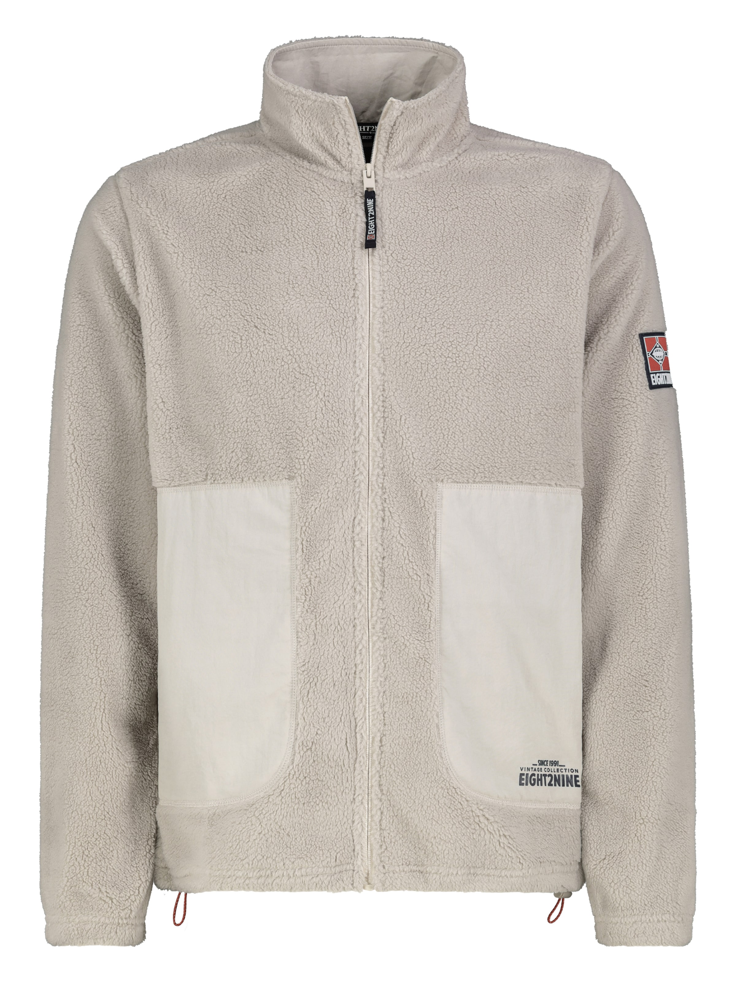 Eight2Nine Fleece Jacket in Beige: front