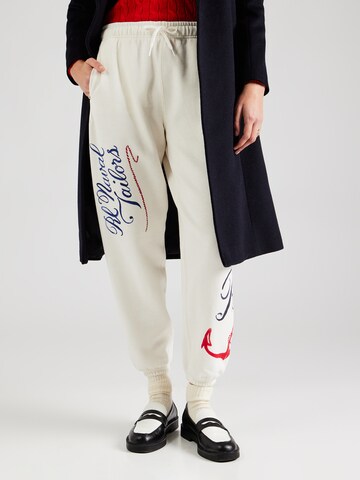 Polo Ralph Lauren Tapered Hose in Weiß: Vorderseite