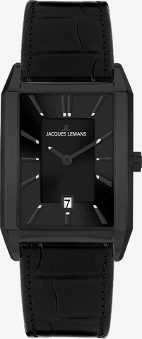 Jacques Lemans Uhr in Schwarz: predná strana