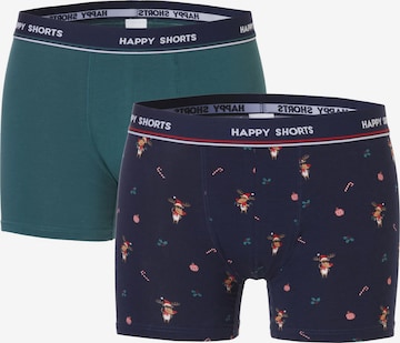 Boxers 'Christmas' Happy Shorts en bleu : devant