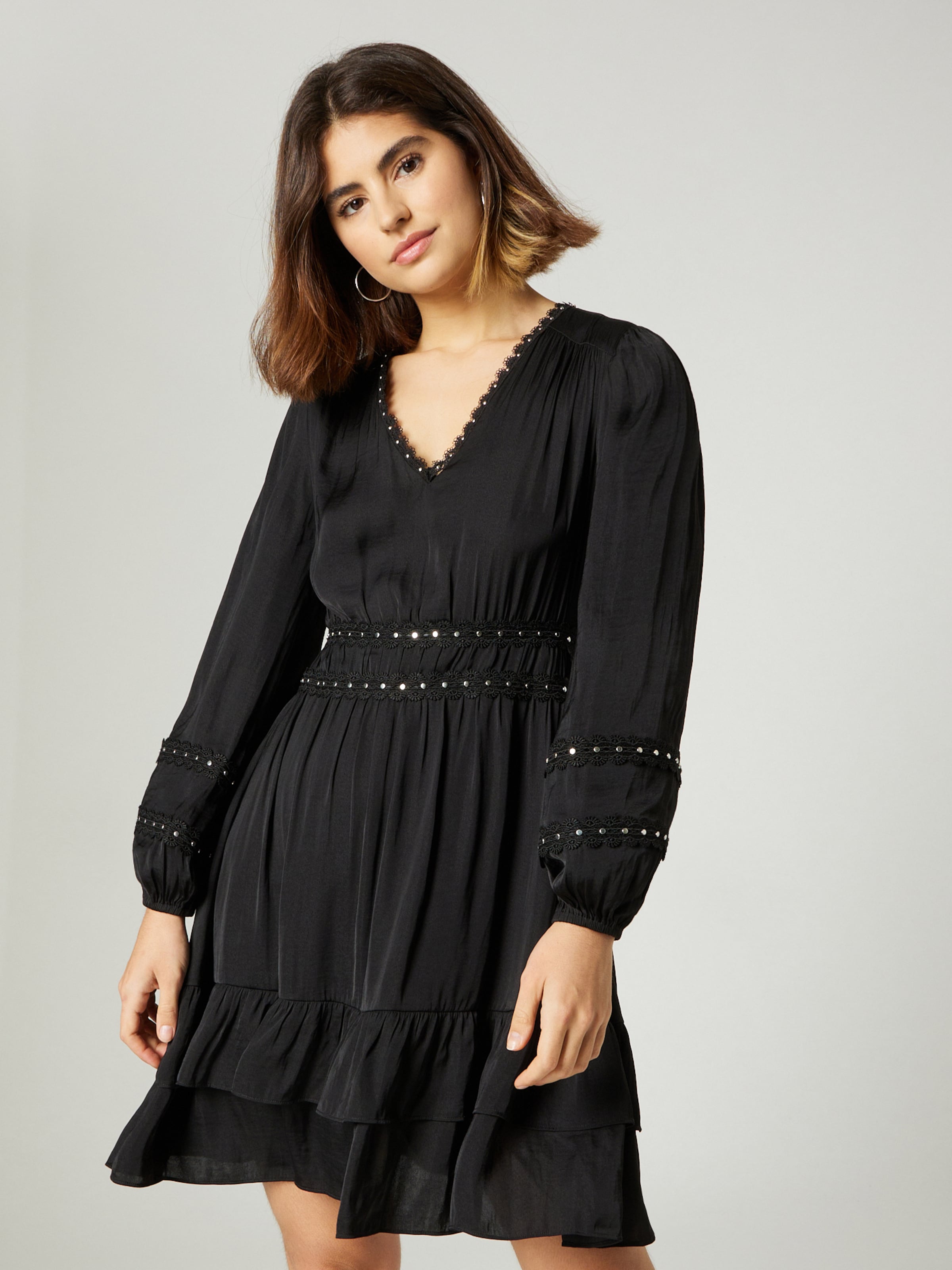 MYLAN マイラン Volume Sleeve V neck Dress-