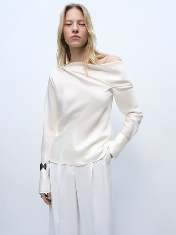 MANGO Bluse 'Manuela' in Weiß: Vorderseite