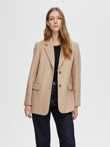 Blazer SELECTED FEMME en beige : devant