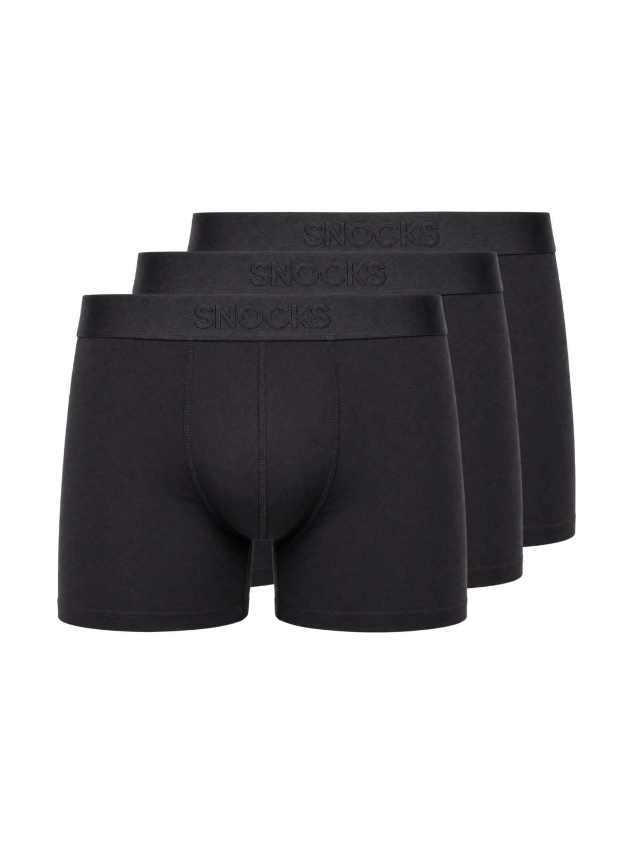 SNOCKS Boxer shorts in Black: front