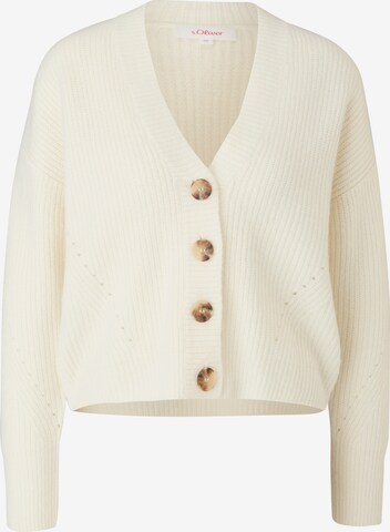 s.Oliver Knit Cardigan in Beige: front