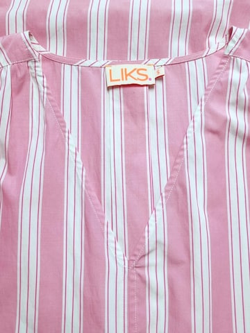 LIKS. Munich Kleid 'Blusenkleid gestreift mit Stickerei - LeonieC'‌‌‌‌‌‌‌ in Pink