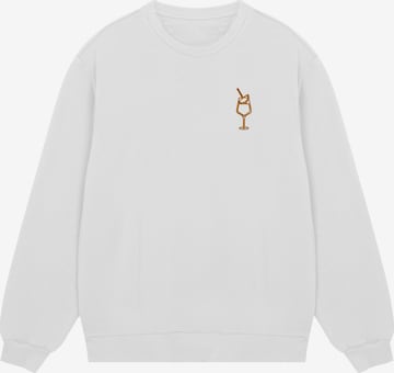 F4NT4STIC Sweatshirt 'Orange Spritz' in White: front