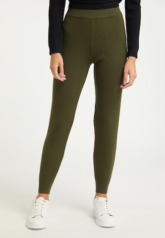 usha BLUE LABEL Slimfit Broek in Groen: voorkant