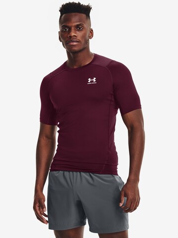 UNDER ARMOUR Performance Shirt 'HeatGear' in Purple: front