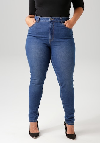 Aniston Skinny Jeans in Blue: front