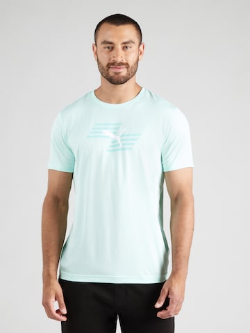 PUMA Функционална тениска 'Puma x Hyrox' в зелено: отпред