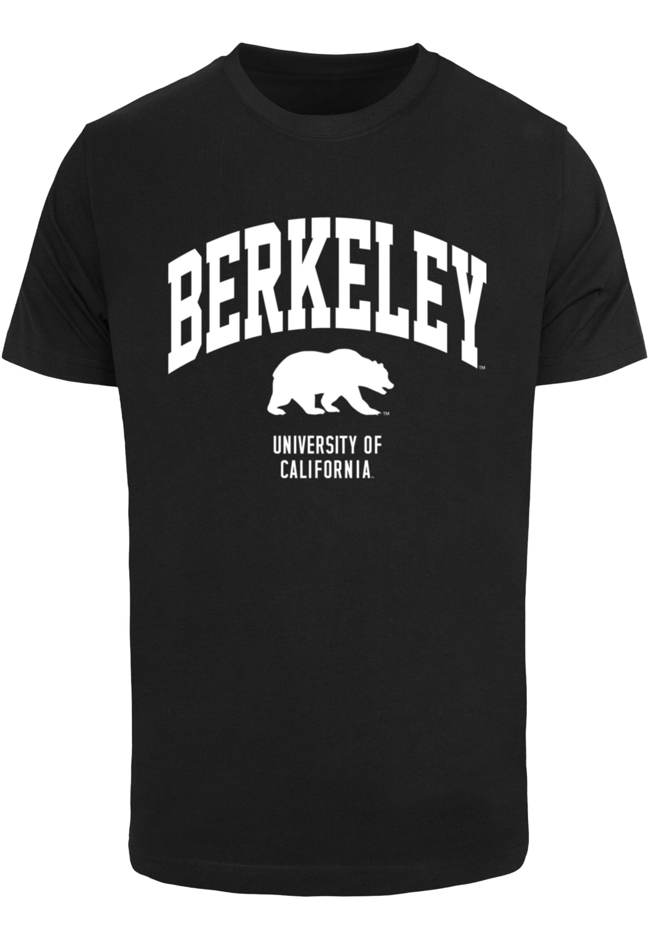 Merchcode Shirt 'Berkeley University - Bear' in Black: front