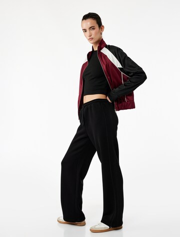 Koton Wide Leg Hose in Schwarz