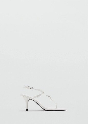 MANGO T-Bar Sandals 'Yeya' in White
