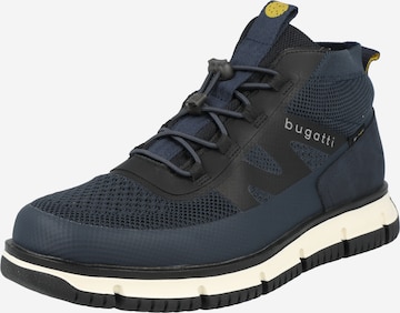bugatti Lace-Up Boots in Blue: front