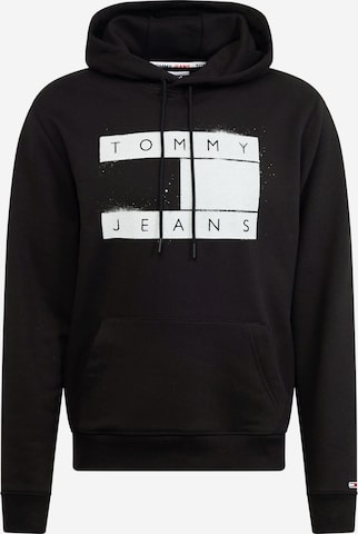 Tommy Jeans Sweatshirt in Black: front