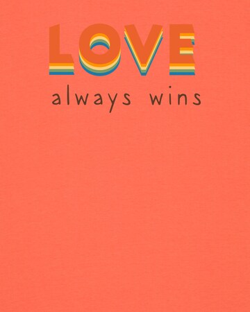 Maglietta 'Love always wins' di Watapparel in arancione